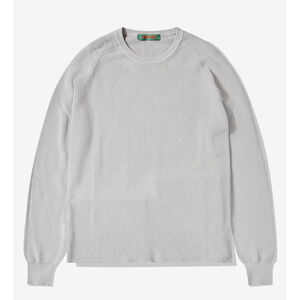 Casey Casey Men's Rib Stitch Sweater Light Grey size Medium